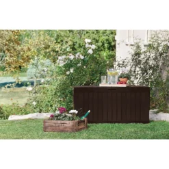 Keter Marvel Plus Outdoor Garden Storage Box 270L - Brown -Garden Decoration Shop 12808515 7684900072042860
