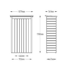 Forest Garden Wooden Tall Shiplap Pent Garden Store -Garden Decoration Shop 12814360 7754832980510941
