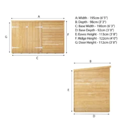 Mercia 6 X 3ft Overlap Pent Bike Shed - Incl. Installation -Garden Decoration Shop 12825544 1384989186558783