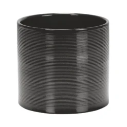 Glass Grey Ceramic Cover Pot - 28cm