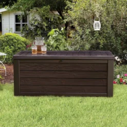 Keter Westwood Outdoor Garden Storage Box 570L - Brown -Garden Decoration Shop 12828828 1094858568487996
