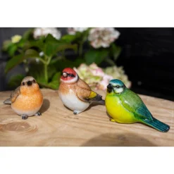 None Resin Blue Tit, Chaffinch & Robin Birds -Garden Decoration Shop 12832873 7575025282540384