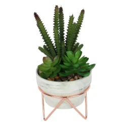 Artificial Succulent In Rose Gold Stand -Garden Decoration Shop 12879282 1334858348118316