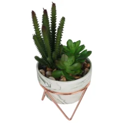 Artificial Succulent In Rose Gold Stand -Garden Decoration Shop 12879282 2904858348138452