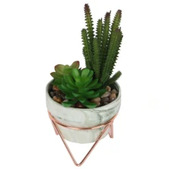 Garden Decoration Shop 21 Artificial Succulent In Rose Gold Stand