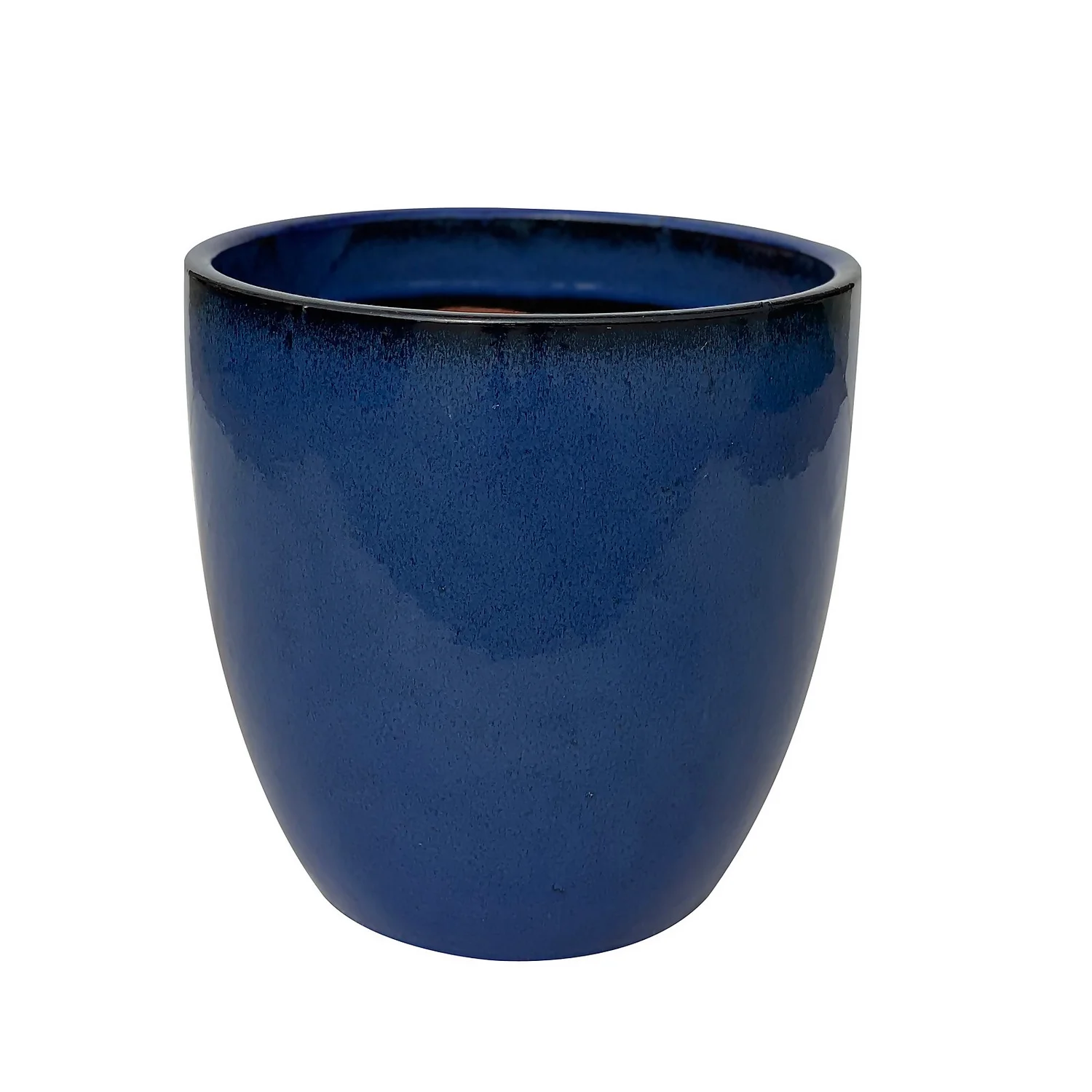 Chiswick Egg Imperial Terracotta Pot In Blue - 27cm 3 Chiswick Egg Imperial Terracotta Pot In Blue - 27cm