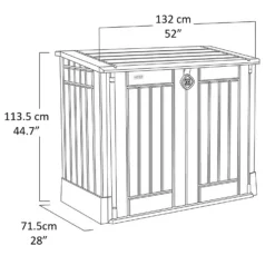 Keter Store It Out Midi Outdoor Garden Storage Shed 880L - Beige/Brown -Garden Decoration Shop 12885761 1744898752660647