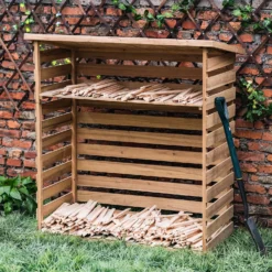 Wooden Log Store -Garden Decoration Shop 12885936 1605013038793324