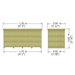 Shire Tongue & Groove Wooden Storage Box - 4x2ft -Garden Decoration Shop 12887189 1604851576664698