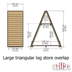 Shire Large Triangular Log Store -Garden Decoration Shop 12887195 9954851584676747
