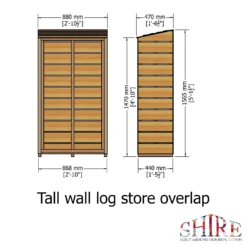Shire Tall Wall Log Store - 3x1.5ft -Garden Decoration Shop 12887202 2044851593436426