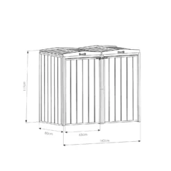 Mercia Double Bin Store (Installed) -Garden Decoration Shop 12888122 7774843293132279