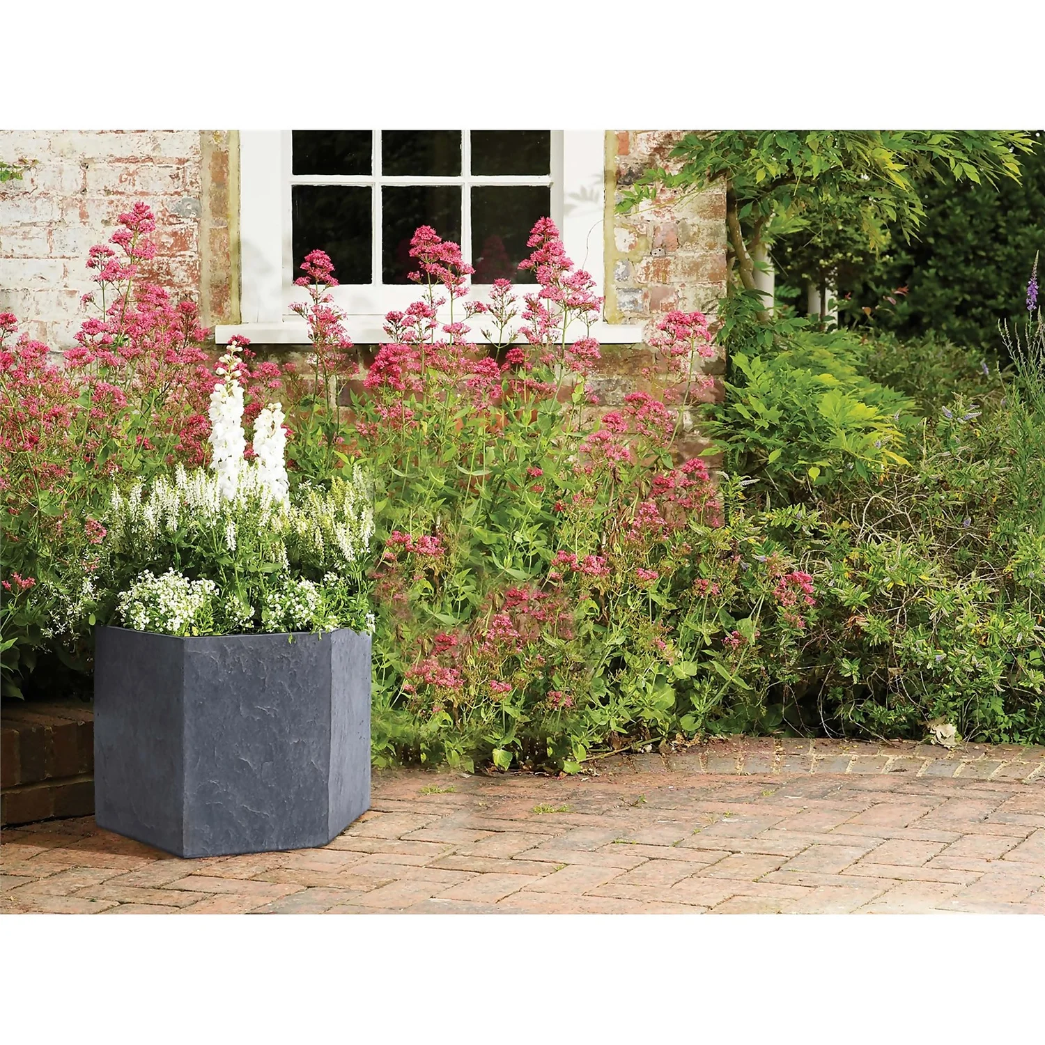 Slate Hexagon Planter - 28cm 4 Slate Hexagon Planter - 28cm - Image 2