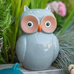 Ceramic Owl Garden Ornament - 25cm -Garden Decoration Shop 12890924 1154941774098448