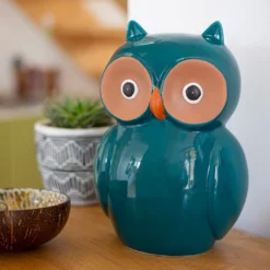 Ceramic Owl Garden Ornament - 25cm -Garden Decoration Shop 12890924 2104941774043314