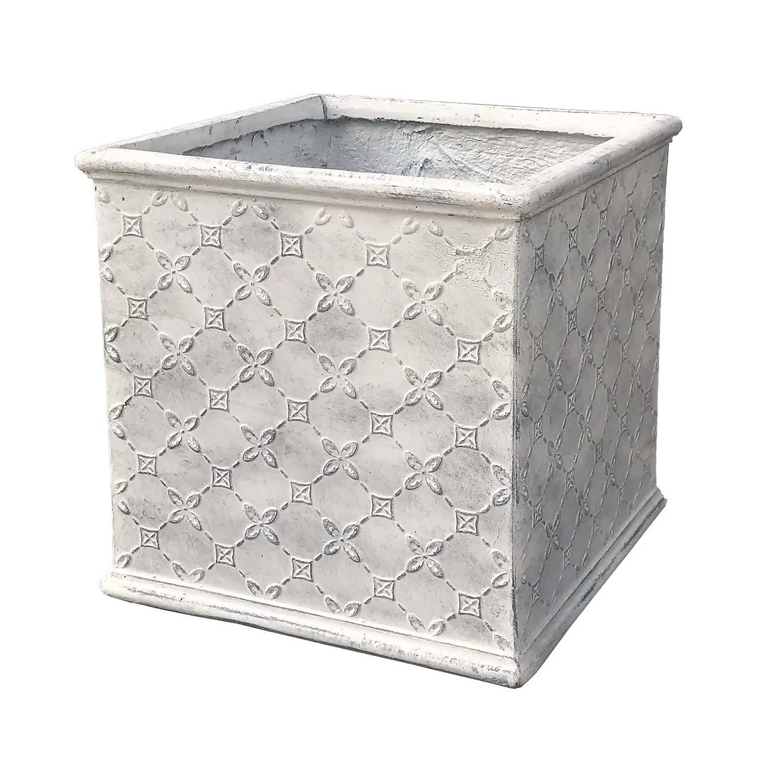 Mayfair Antique White Cube - 23cm 3 Mayfair Antique White Cube - 23cm