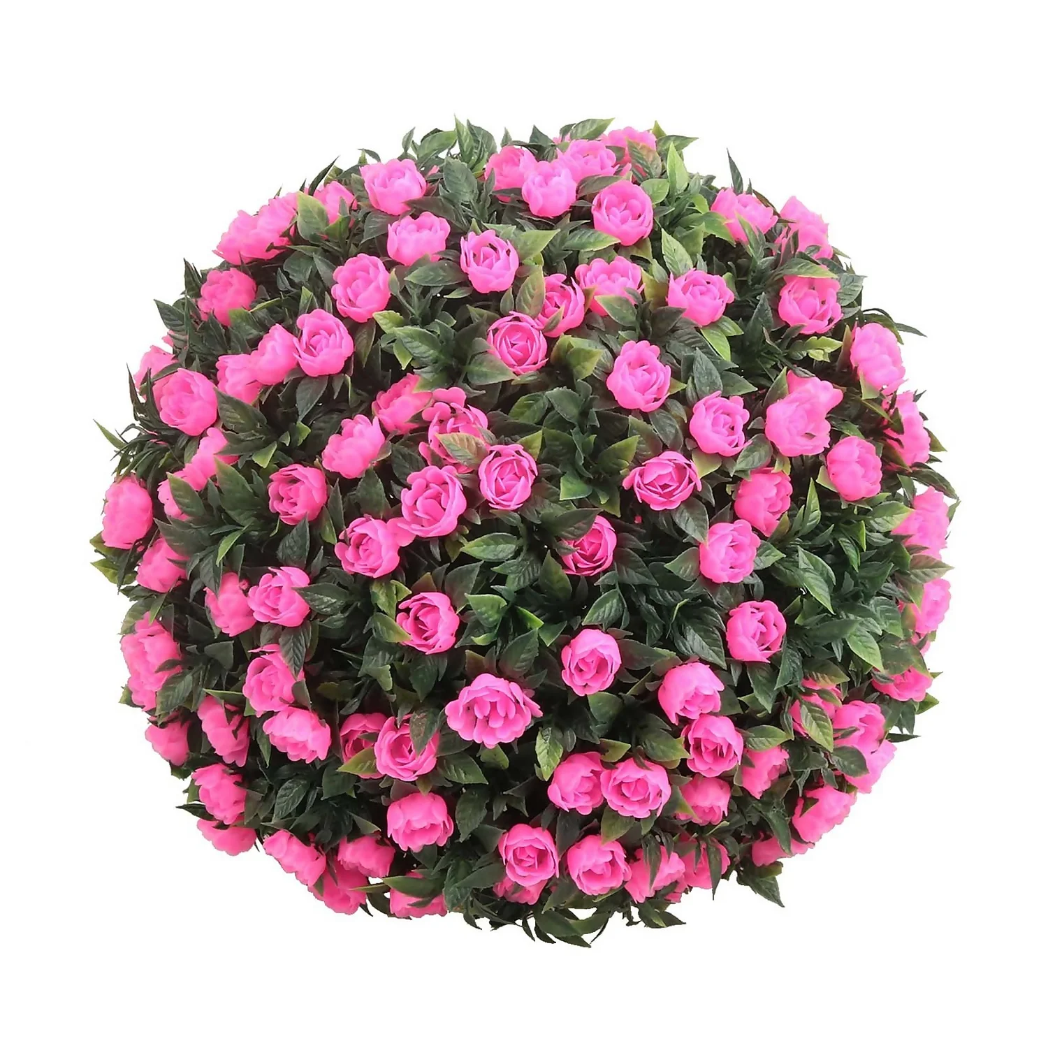 Artificial Topiary Ball - Pink Rose 4 Artificial Topiary Ball - Pink Rose - Image 2