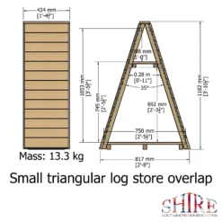 Shire Small Triangular Log Store Overlap -Garden Decoration Shop 13082820 4744862456511588