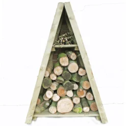 Garden Decoration Shop 11 Shire Small Triangular Log Store Tongue And Groove