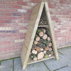 Shire Small Triangular Log Store Tongue And Groove -Garden Decoration Shop 13082825 2124862456482833
