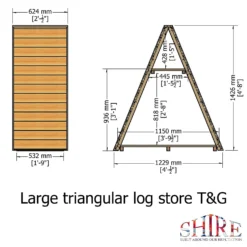 Shire Large Triangular Log Store Tongue And Groove 11 Shire Large Triangular Log Store Tongue And Groove -Garden Decoration Shop 13082827 1554862456500944