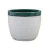 House Beautiful 2 Tone Teal Rim Egg Pot - 20cm -Garden Decoration Shop 13188801 2084933184083212