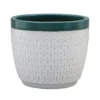 House Beautiful 2 Tone Teal Rim Egg Pot - 25cm -Garden Decoration Shop 13188804 1634933184082255