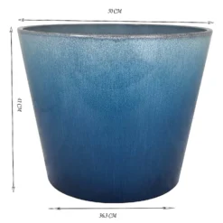 Glazed Finish Blue Planter - 50cm -Garden Decoration Shop 13190810 1784926229247208