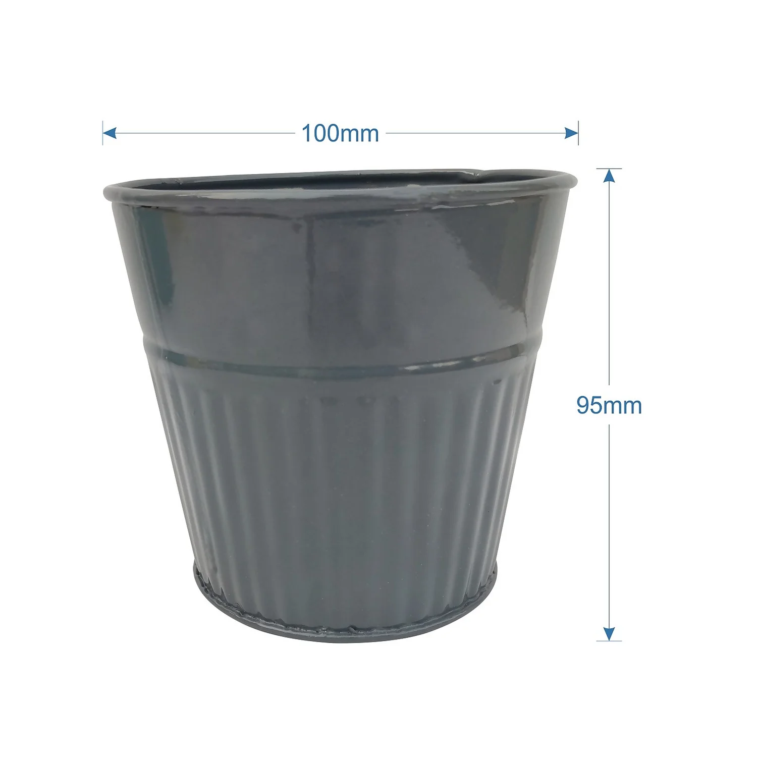 Ribbed Planter (3 Colour Mix) - 10cm 10 Ribbed Planter (3 Colour Mix) - 10cm - Image 8