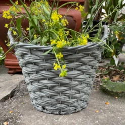 Faux Rattan Round Garden Planter 30cm -Garden Decoration Shop 13204841 1524951328905038