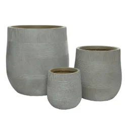 Liam Round Stripe Planter - Small -Garden Decoration Shop 13222484 1174929320908764