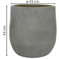 Liam Round Stripe Planter - Large -Garden Decoration Shop 13222488 9974934510759820