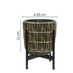 Kate Round Rattan Planter With Legs - Medium -Garden Decoration Shop 13222505 2824934510949729