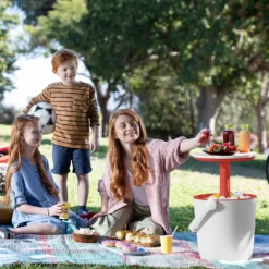 Keter GoBar Outdoor Ice Cooler Table Garden Furniture - Red / White 16 Keter GoBar Outdoor Ice Cooler Table Garden Furniture - Red / White -Garden Decoration Shop 13412934 5744910901735855