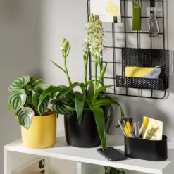 Yellow Solare Plant Pot - 18cm -Garden Decoration Shop 13432905 3824914561556098