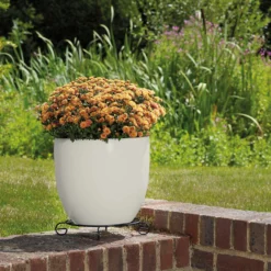 Glazed Cream Heritage Egg Pot - 38cm -Garden Decoration Shop 13441305 1924933184373198