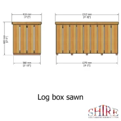 Shire Sawn Timber Garden Storage Log Box 4x2 -Garden Decoration Shop 13505350 1334931992798254