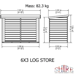 Shire Heavy Duty Log Storage 6x3ft 9 Shire Heavy Duty Log Storage 6x3ft -Garden Decoration Shop 13508667 1694931996806905