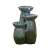 Stylish Fountain Glazed Trio Water Feature With LEDs -Garden Decoration Shop 13846047 1704962028280145