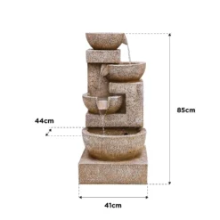 Stylish Fountain Sparkling Bowls Water Feature With LEDs -Garden Decoration Shop 13846048 1414978881037755