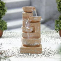 Stylish Fountain Sparkling Bowls Water Feature With LEDs -Garden Decoration Shop 13846048 1544971880382661