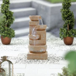 Stylish Fountain Sparkling Bowls Water Feature With LEDs -Garden Decoration Shop 13846048 2824971880480515