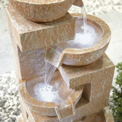 Stylish Fountain Sparkling Bowls Water Feature With LEDs -Garden Decoration Shop 13846048 6124971880433253