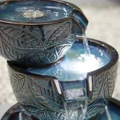 Stylish Fountain Fossil Leaf Water Feature With LEDs -Garden Decoration Shop 13846049 1054962028345905