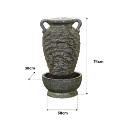 Stylish Fountain Rippling Vase Water Feature With LEDs -Garden Decoration Shop 13846051 5334978881050739