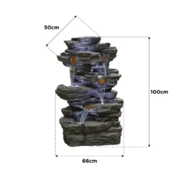 Stylish Fountain Hinoki Springs Water Feature With LEDs -Garden Decoration Shop 13846067 1224962027971052