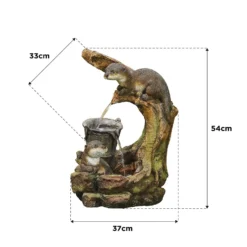 Stylish Fountain Otters Element Water Feature With LEDs 7 Stylish Fountain Otters Element Water Feature With LEDs -Garden Decoration Shop 13846070 1334978880968539