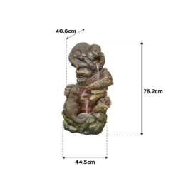 Stylish Fountain Otter Pools Water Feature With LEDs -Garden Decoration Shop 13846071 1084962028366896