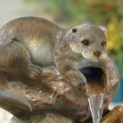 Stylish Fountain Otter Pools Water Feature With LEDs -Garden Decoration Shop 13846071 1494962028210242