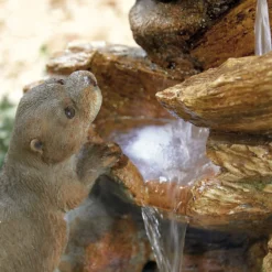 Stylish Fountain Otter Pools Water Feature With LEDs -Garden Decoration Shop 13846071 4324962028308486